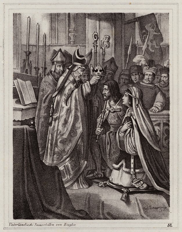 Matrimonio di Ottocaro II di Boemia e Cunegonda di Slavonia da Peter Johann Nepomuk Geiger