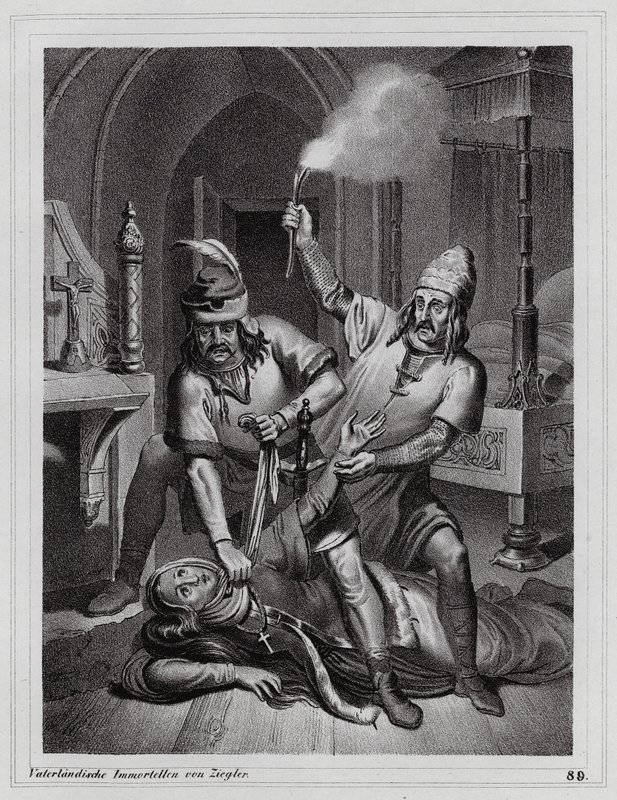Omicidio di Ludmilla di Boemia, 921 da Peter Johann Nepomuk Geiger