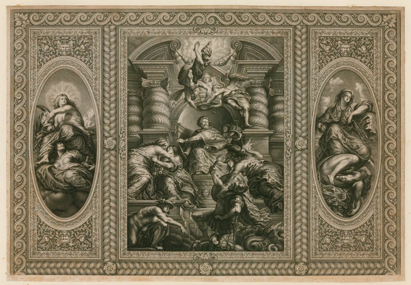 Soffitto della Banqueting House a Whitehall da Peter Paul Rubens