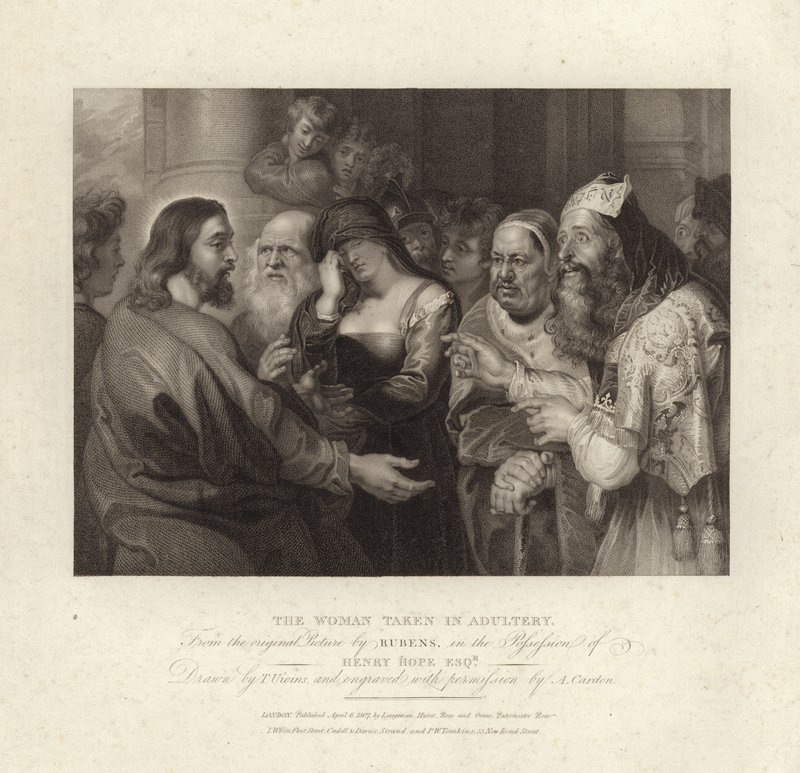 La donna sorpresa in adulterio da Peter Paul Rubens