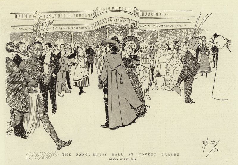 Il ballo in maschera al Covent Garden da Phil May