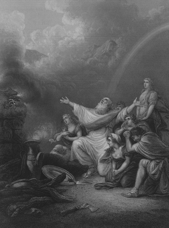 Il sacrificio di Noè da Philippe Jacques de Loutherbourg