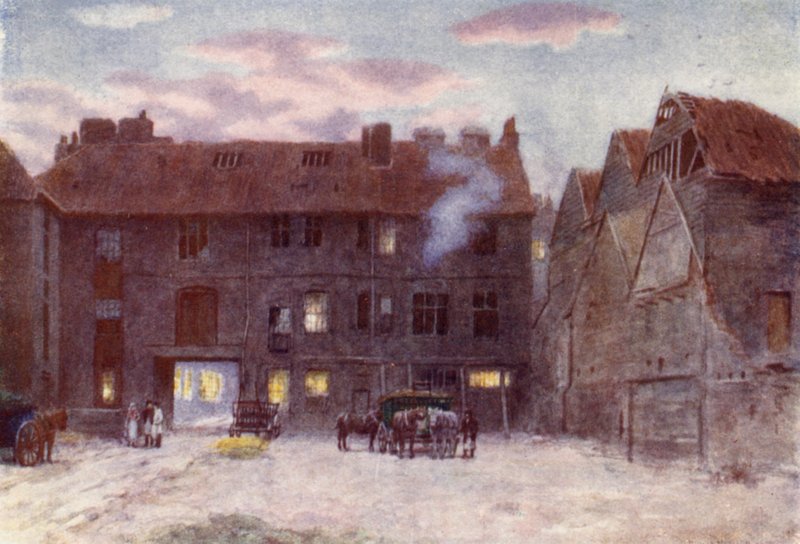 Retro del White Hart Inn, Southwark, 1884 da Philip Norman