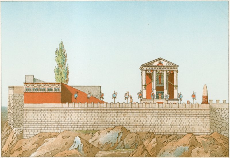 Tempio di Cora, come restaurato da Labrouste da Philippe Benoist