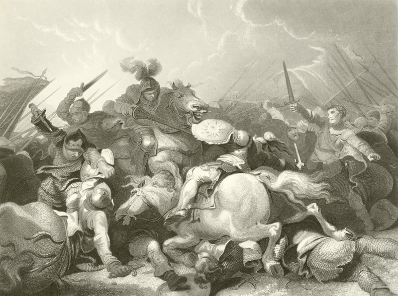 Battaglia di Bosworth Field da Philippe Jacques de Loutherbourg