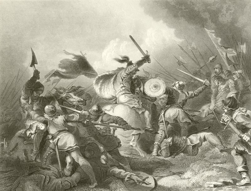 La battaglia di Hastings da Philippe Jacques de Loutherbourg
