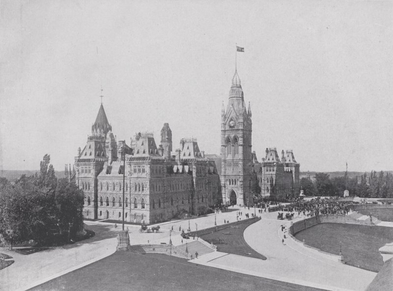 Il blocco centrale, edifici del Parlamento, Ottawa da Photographer Canadian