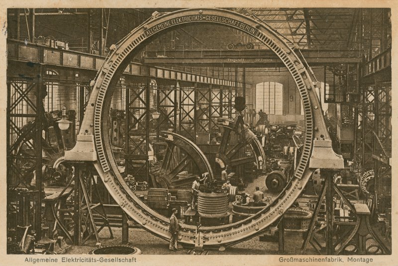 Allgemeine Elektricitats-Gesellschaft. Cartolina inviata il 20 aprile 1913. da Photographer German