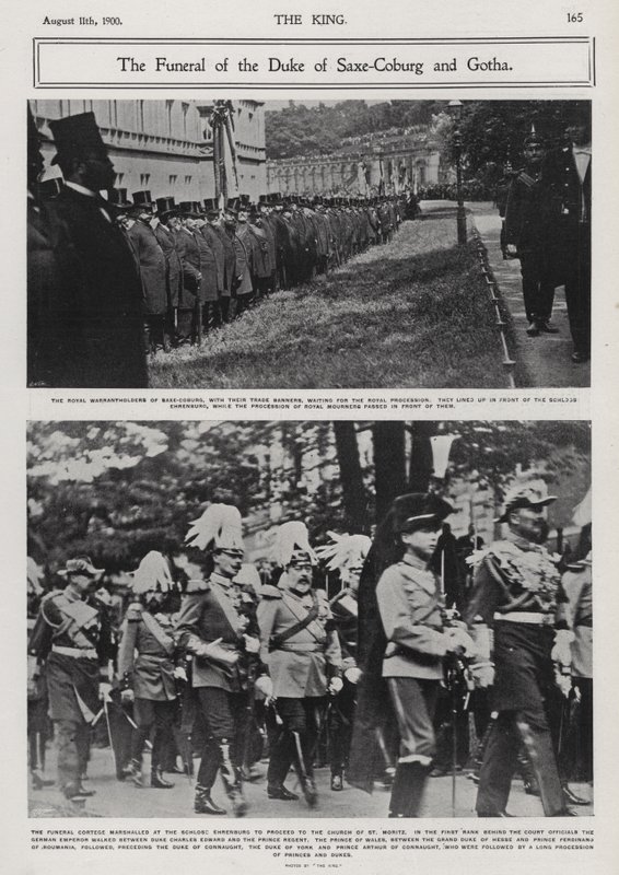 Funerale di Alfredo, Duca di Sassonia-Coburgo e Gotha, secondo figlio della Regina Vittoria e del Principe Alberto, Coburgo, Germania da Photographer German