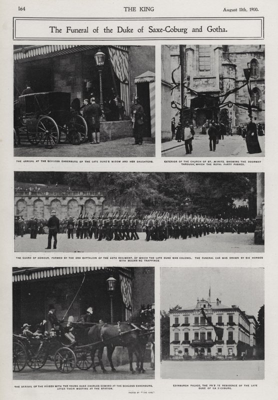 Funerale di Alfredo, Duca di Sassonia-Coburgo-Gotha, secondo figlio della Regina Vittoria e del Principe Alberto, Coburgo, Germania da Photographer German
