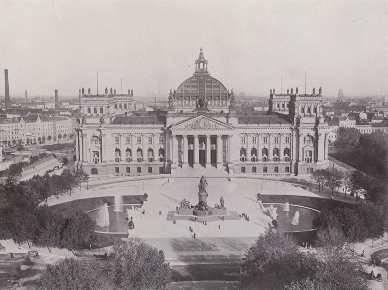 Edificio del Reichstag e Monumento a Bismarck da Photographer German