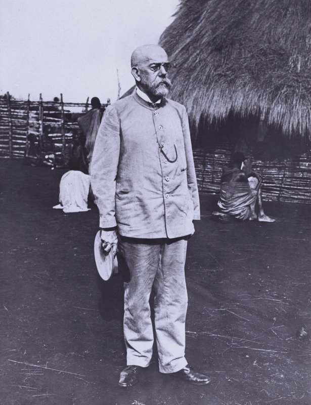 Robert Koch, medico e batteriologo tedesco, in Africa da Photographer German