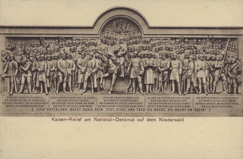 Il Kaiser, rilievo sul Nationaldenkmal, monumento che commemora l