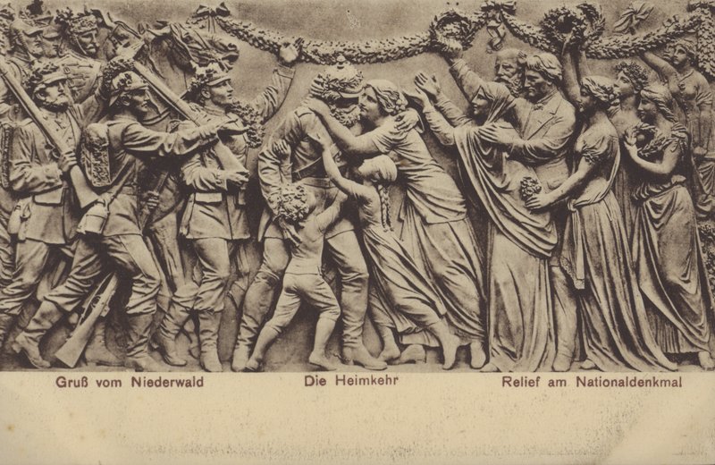 Il ritorno a casa, rilievo sul Nationaldenkmal, monumento che commemora l