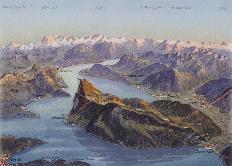 Burgenstock e il Lago dei Quattro Cantoni (foto a colori) da Photographer Swiss