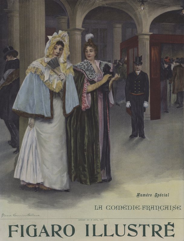 Un giorno di abbonamento alla Comédie-Française. Copertina di Le Figaro Illustré, giugno 1897 da Pierre Carrier Belleuse