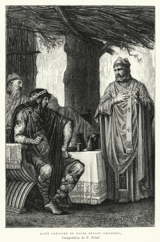 Saint Gregoire De Tours Devant Chilperic da Pierre Fritel