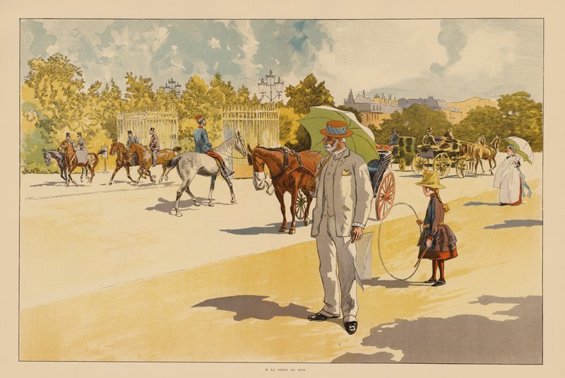 Alla porta del Bois de Boulogne, Parigi da Pierre Georges Jeanniot