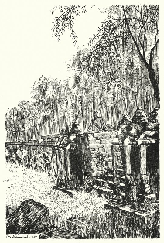 Perron laterale della Terrazza degli Elefanti (incisione) da Pierre Jeannerat de Beerski