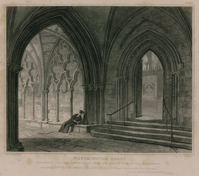 Ingresso nel corridoio sud, Abbazia di Westminster, Londra da Pieter Jansz. Quast