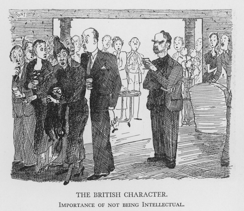 Il Carattere Britannico, Importanza di non essere Intellettuali (litografia) da Pont