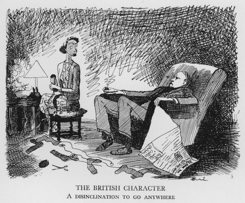 Il carattere britannico, una riluttanza ad andare ovunque da Pont