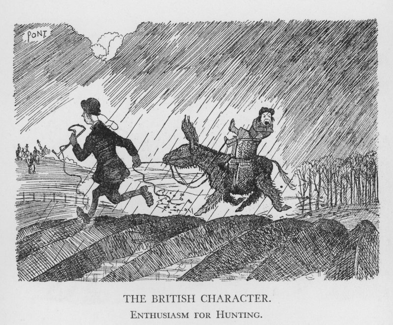 Il carattere britannico, entusiasmo per la caccia da Pont
