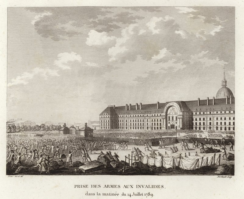 Presa delle armi agli Invalides a Parigi da Prieur