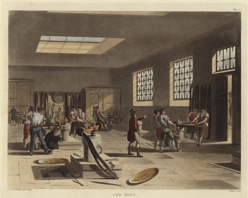 La zecca da Pugin and Rowlandson