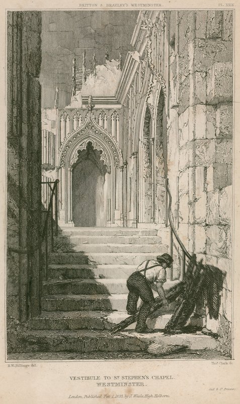 Vestibolo della Cappella di Santo Stefano, Palazzo di Westminster da R. W. Billings