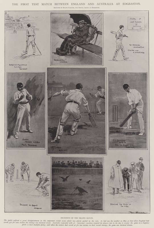 Il primo test match tra Inghilterra e Australia a Edgbaston da Ralph Cleaver