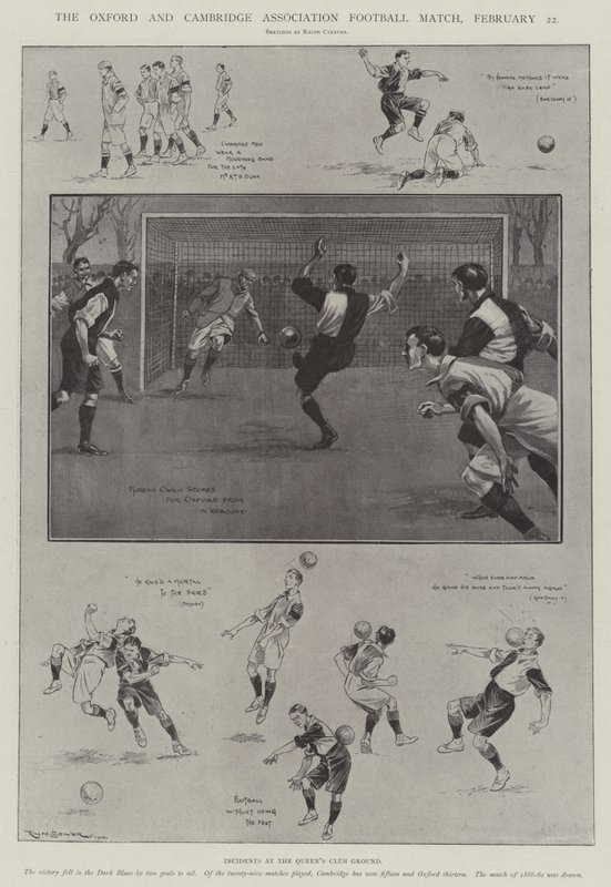 La partita di calcio tra Oxford e Cambridge, 22 febbraio da Ralph Cleaver