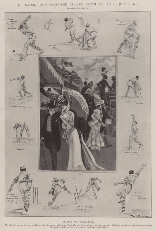 La Partita di Cricket tra Oxford e Cambridge a Lord