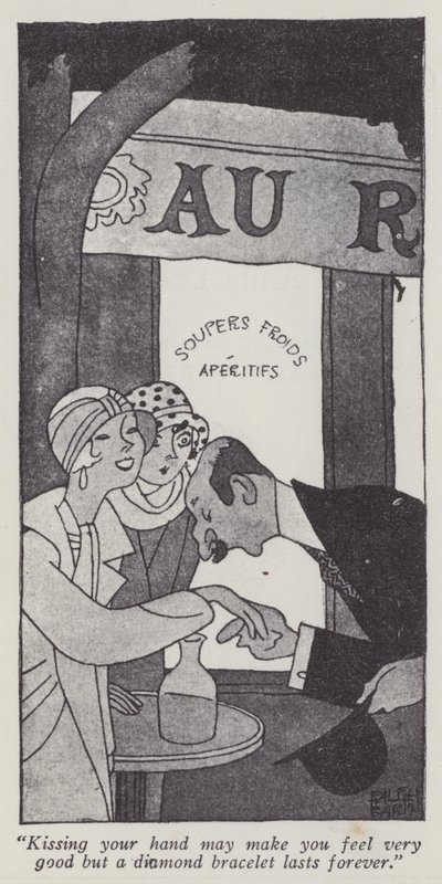 Illustrazione per Gli uomini preferiscono le bionde di Anita Loos da Ralph Barton