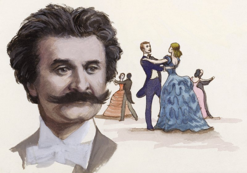 Johann Strauss il Giovane (gouache su carta) da Ralph Bruce