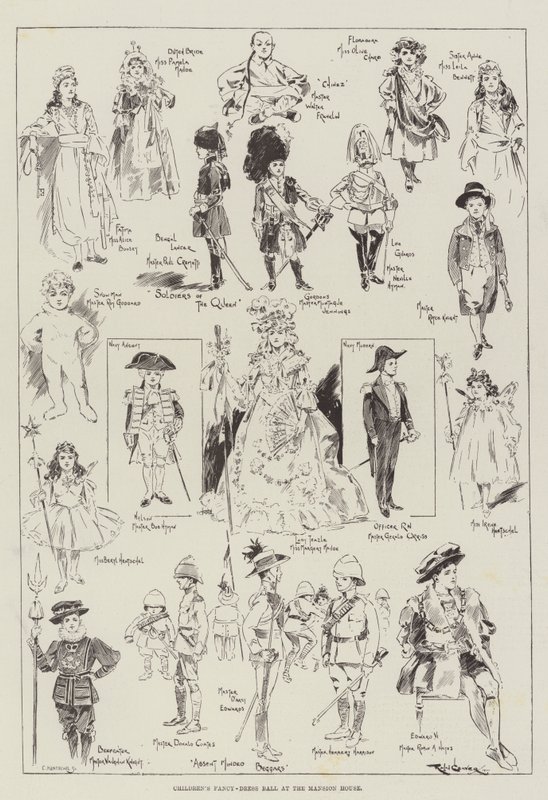 Balli in maschera per bambini alla Mansion House da Ralph Cleaver