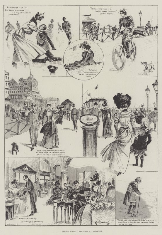 Schizzi delle Vacanze di Pasqua a Brighton da Ralph Cleaver