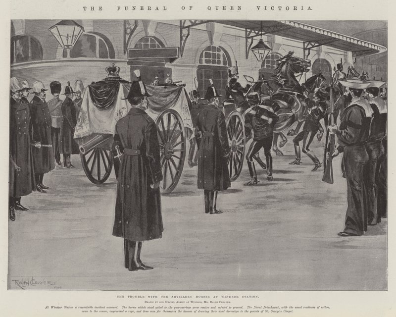 Il funerale della regina Vittoria da Ralph Cleaver