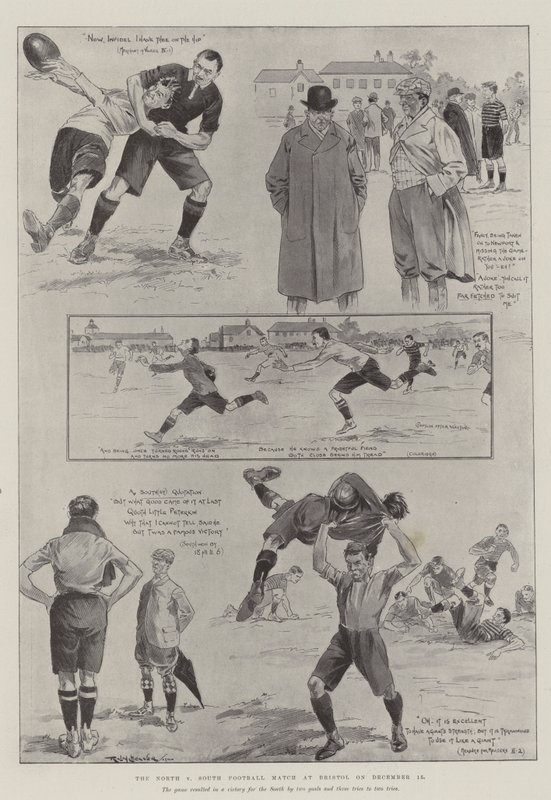 La partita di calcio Nord vs Sud a Bristol, il 15 dicembre da Ralph Cleaver