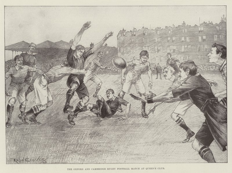 La partita di rugby tra Oxford e Cambridge al Queen