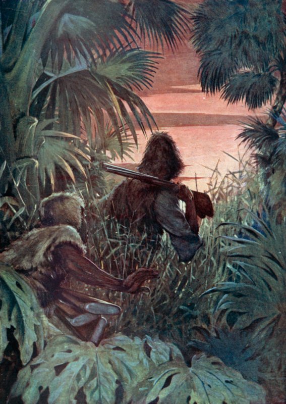 Illustrazione per Robinson Crusoe di Daniel Defoe da Ralph Noel Pocock
