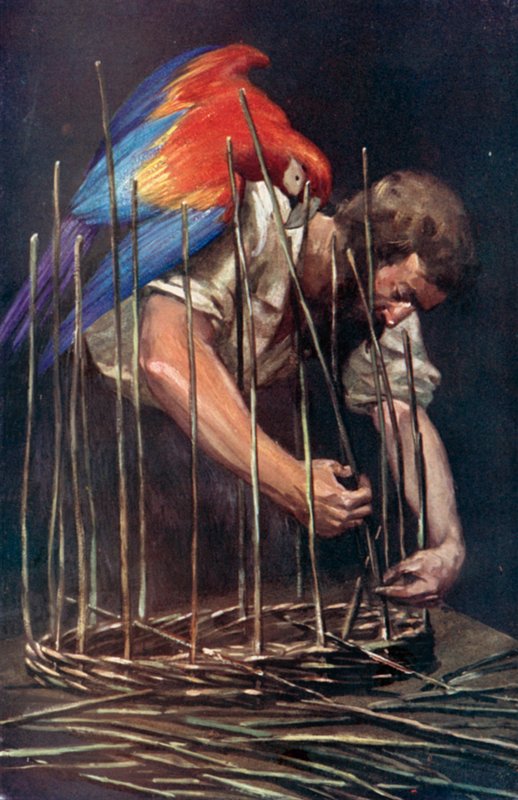 Illustrazione per Robinson Crusoe di Daniel Defoe da Ralph Noel Pocock