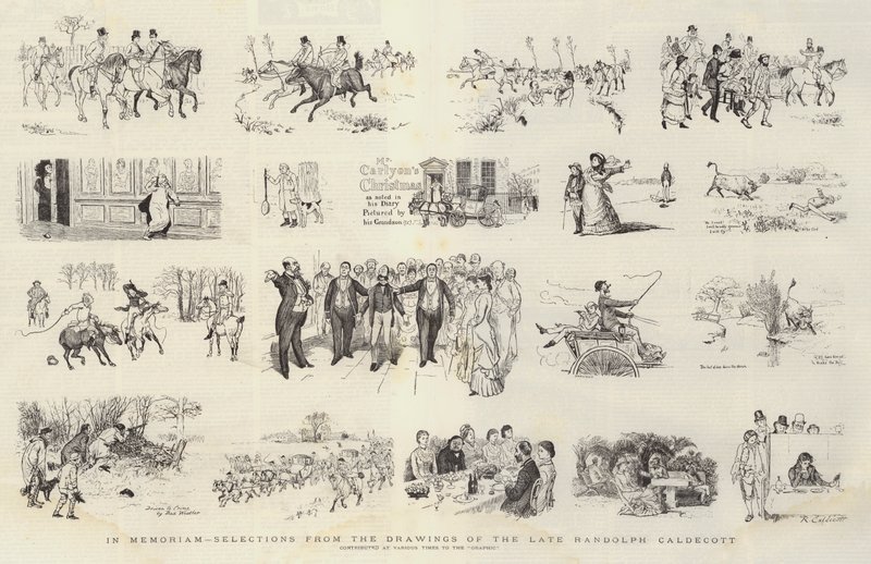 In Memoriam, selezioni dai disegni del defunto Randolph Caldecott da Randolph Caldecott