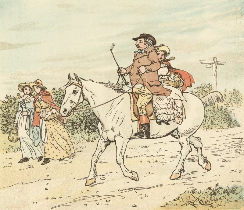 Un contadino andava a cavallo sulla sua giumenta grigia da Randolph Caldecott
