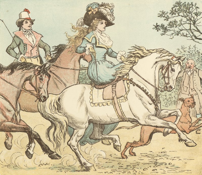 Cavalca un cavallo a dondolo fino a Banbury Cross da Randolph Caldecott