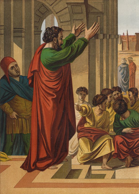 San Paolo che predica ad Atene da after Raphael
