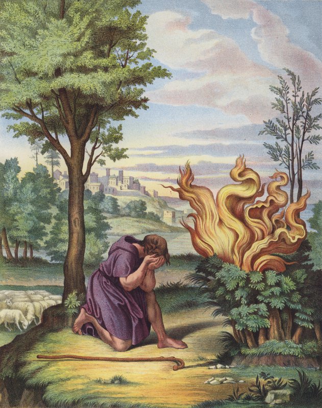 Mosè e il roveto ardente da after Raphael