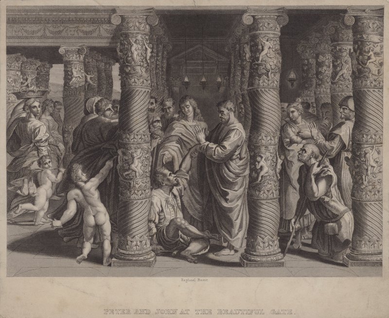 Pietro e Giovanni alla Porta Bella da after Raphael