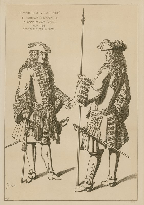Maresciallo di Tallard e Mr Laubanie al campo prima della Battaglia di Landau, novembre 1703 da Raphael Jacquemin