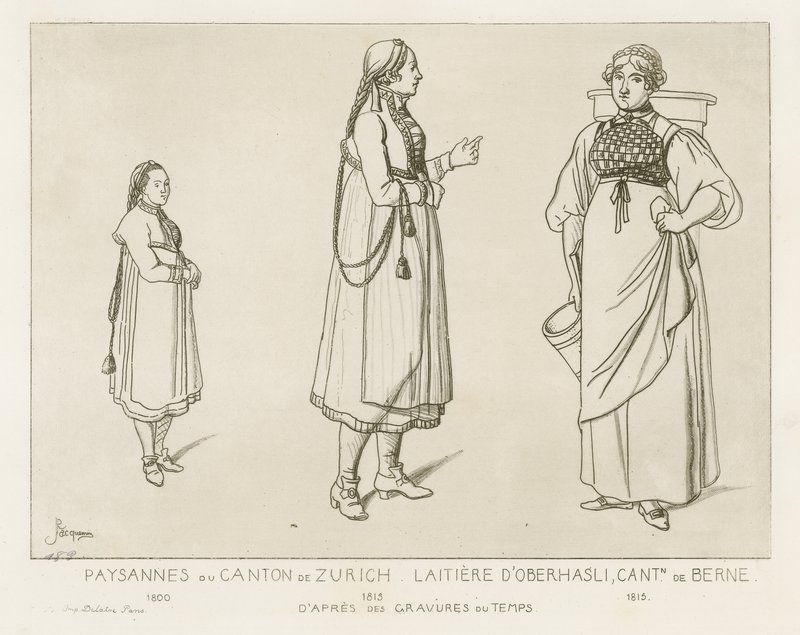 Contadini del cantone di Zurigo e lattaia di Oberhasli nel cantone di Berna da Raphael Jacquemin